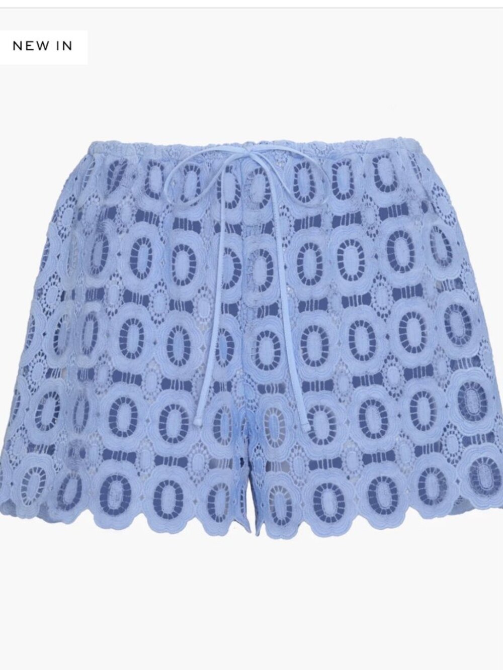 Hill House The Kaya Short in Cornflower Blue Crochet